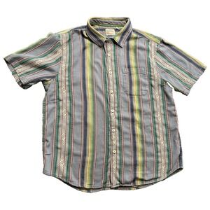True Grit‎ Vintage   Short Sleeve Shirt  Vintage Tribal Stripes Woven sz XXL